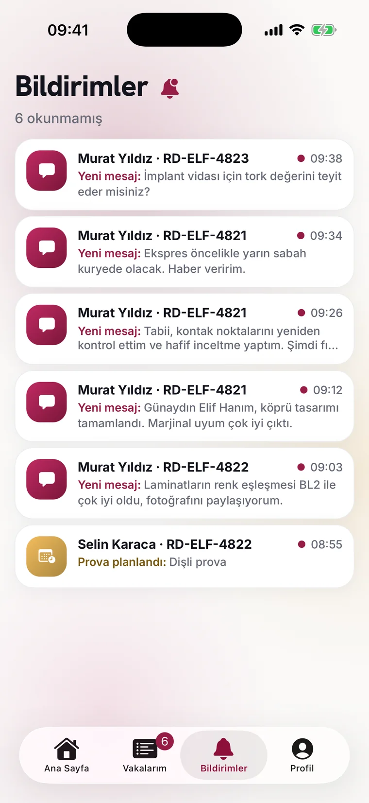 EsteRose uygulaması: Anlık Bildirim